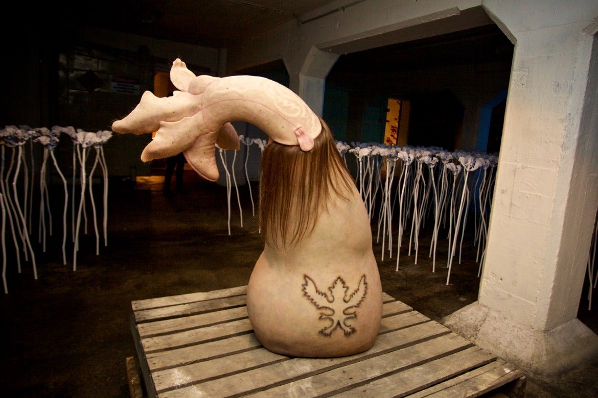 Patricia Piccinini Figurative Sculpture - Boot Flower