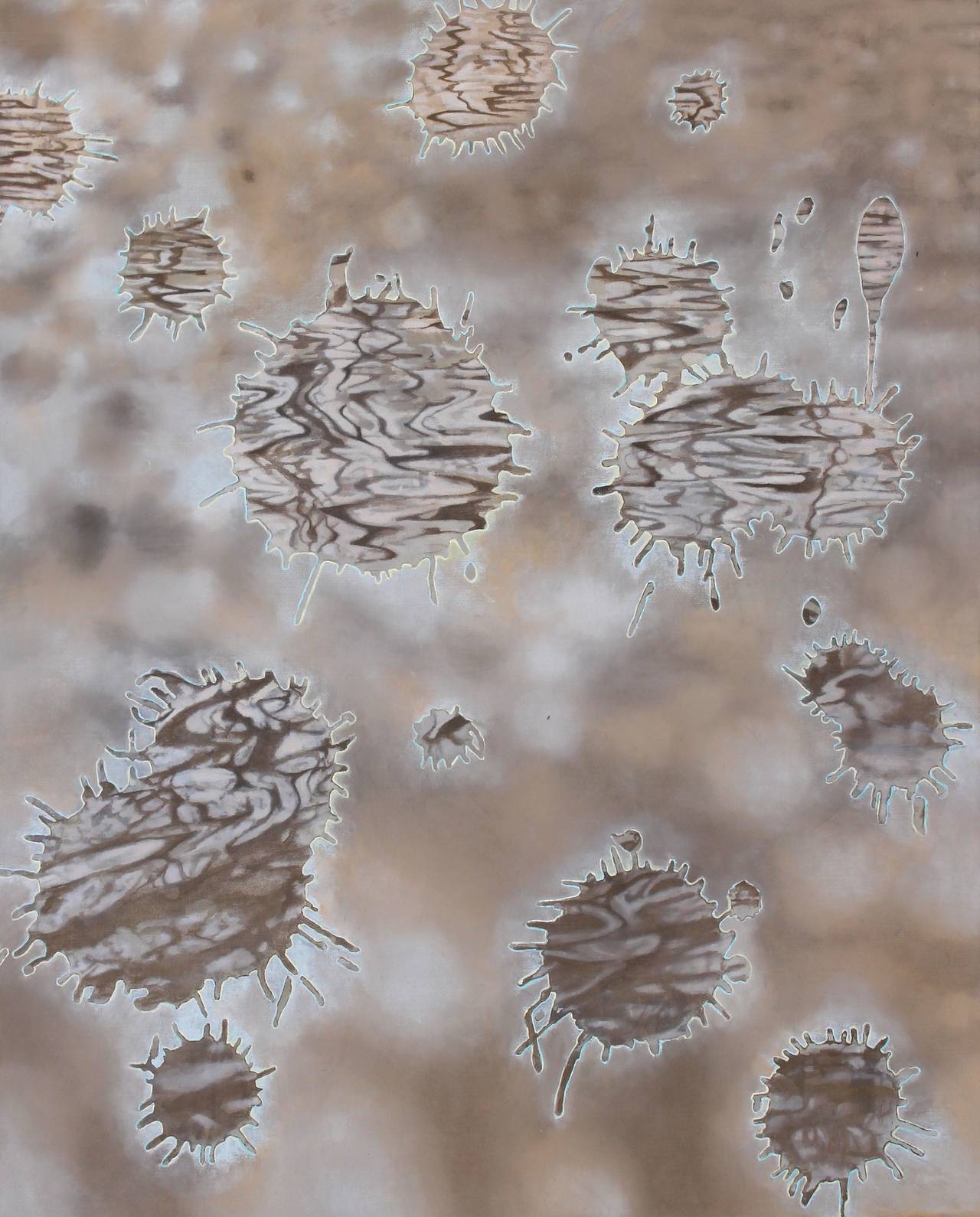 Jutta Haeckel Abstract Painting - Shimmering Substance