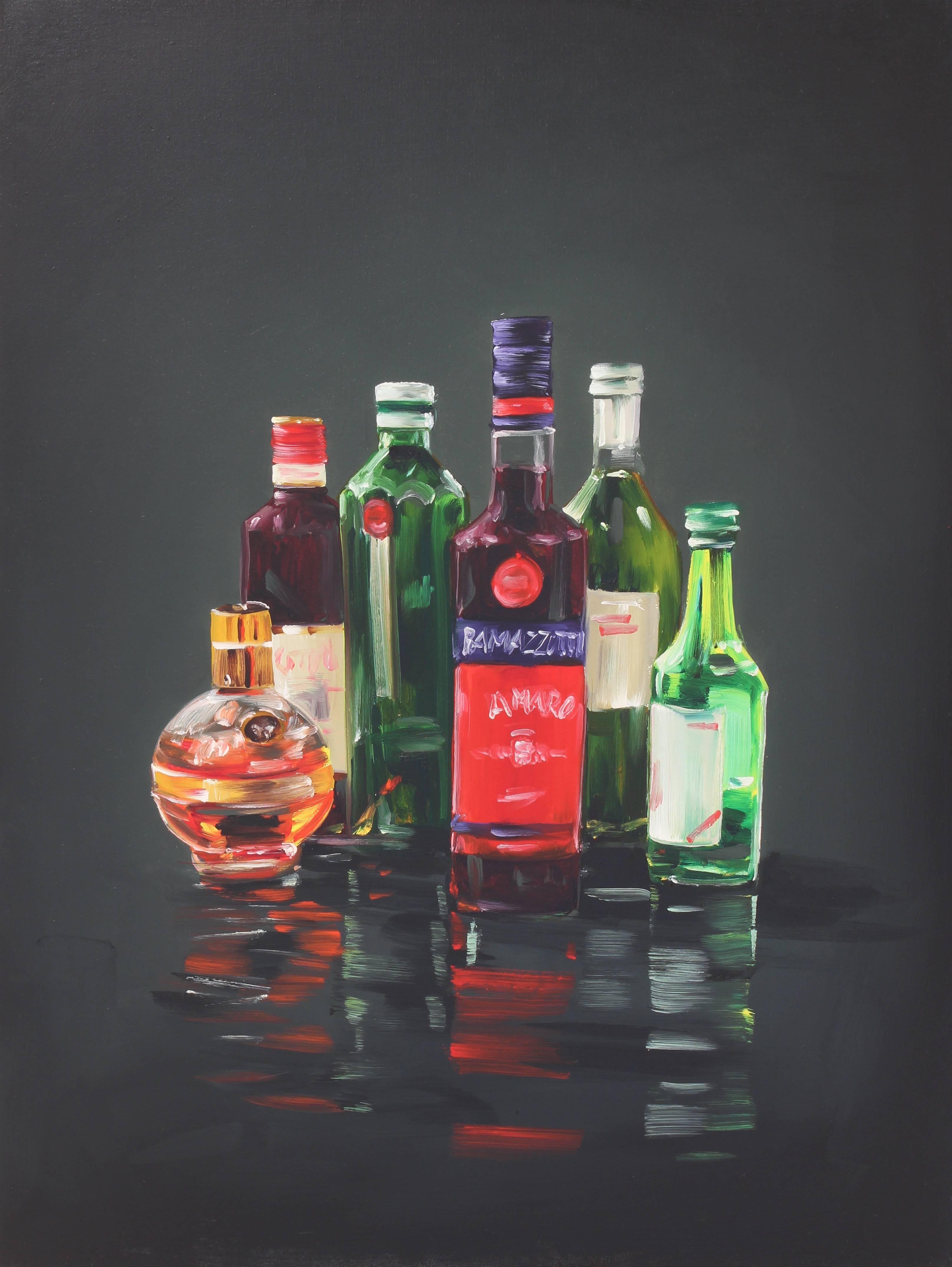 Cornelius Volker Still-Life Painting - Bottles