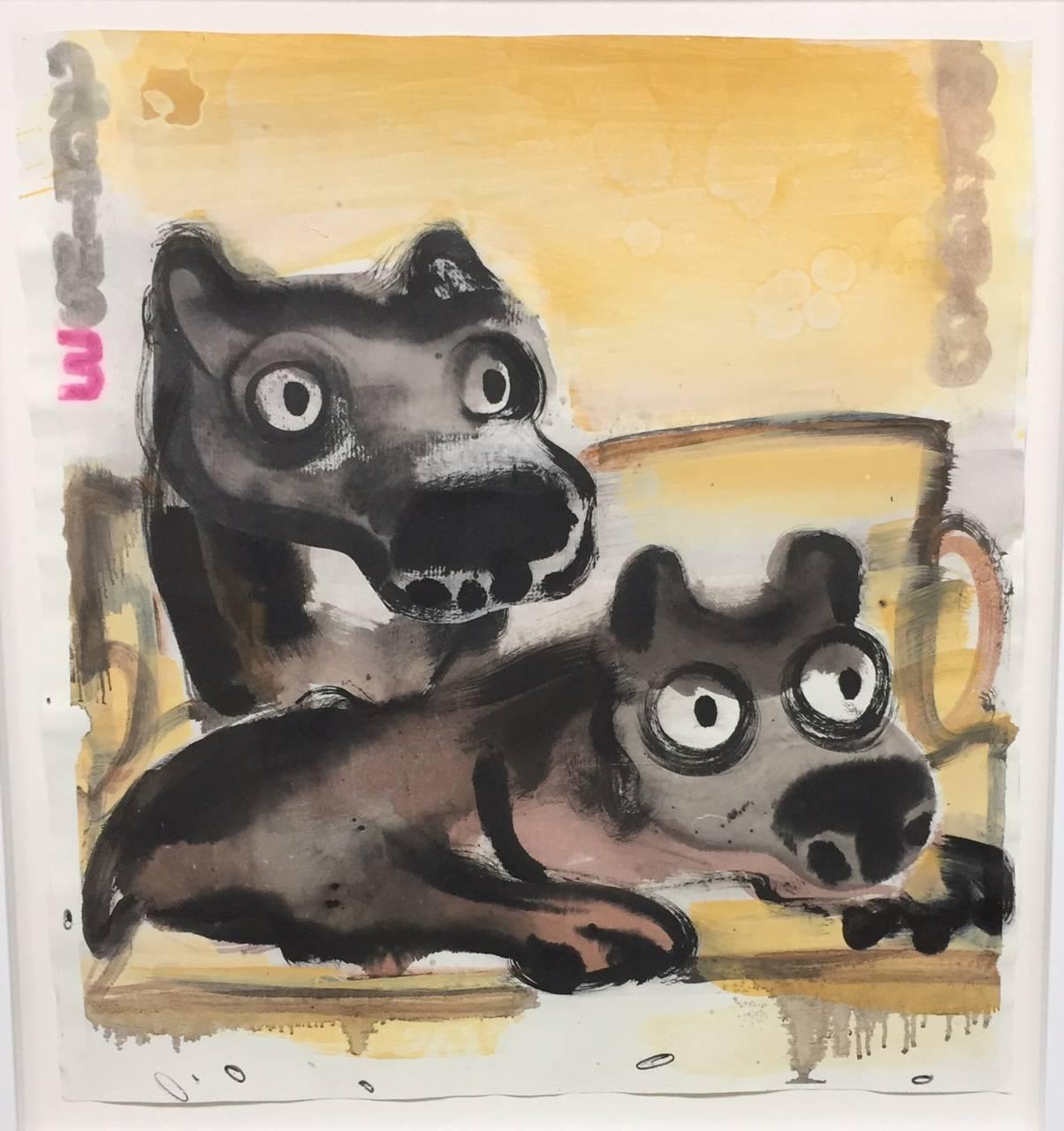 Tammi Smith Animal Art - Two Dogs, Untitled