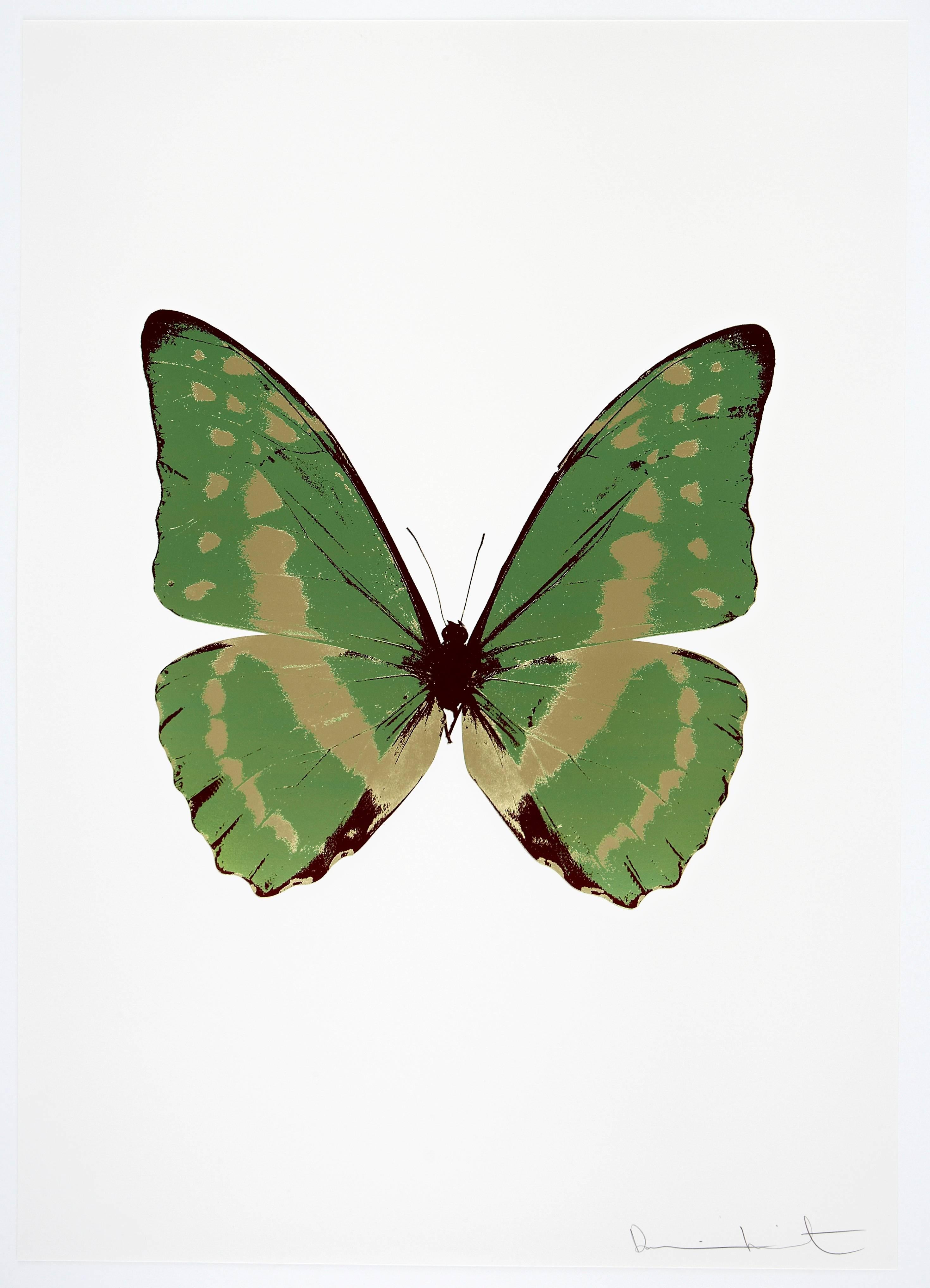 Damien Hirst Animal Print - The Souls III - Leaf Green/Cool Gold/Burgundy