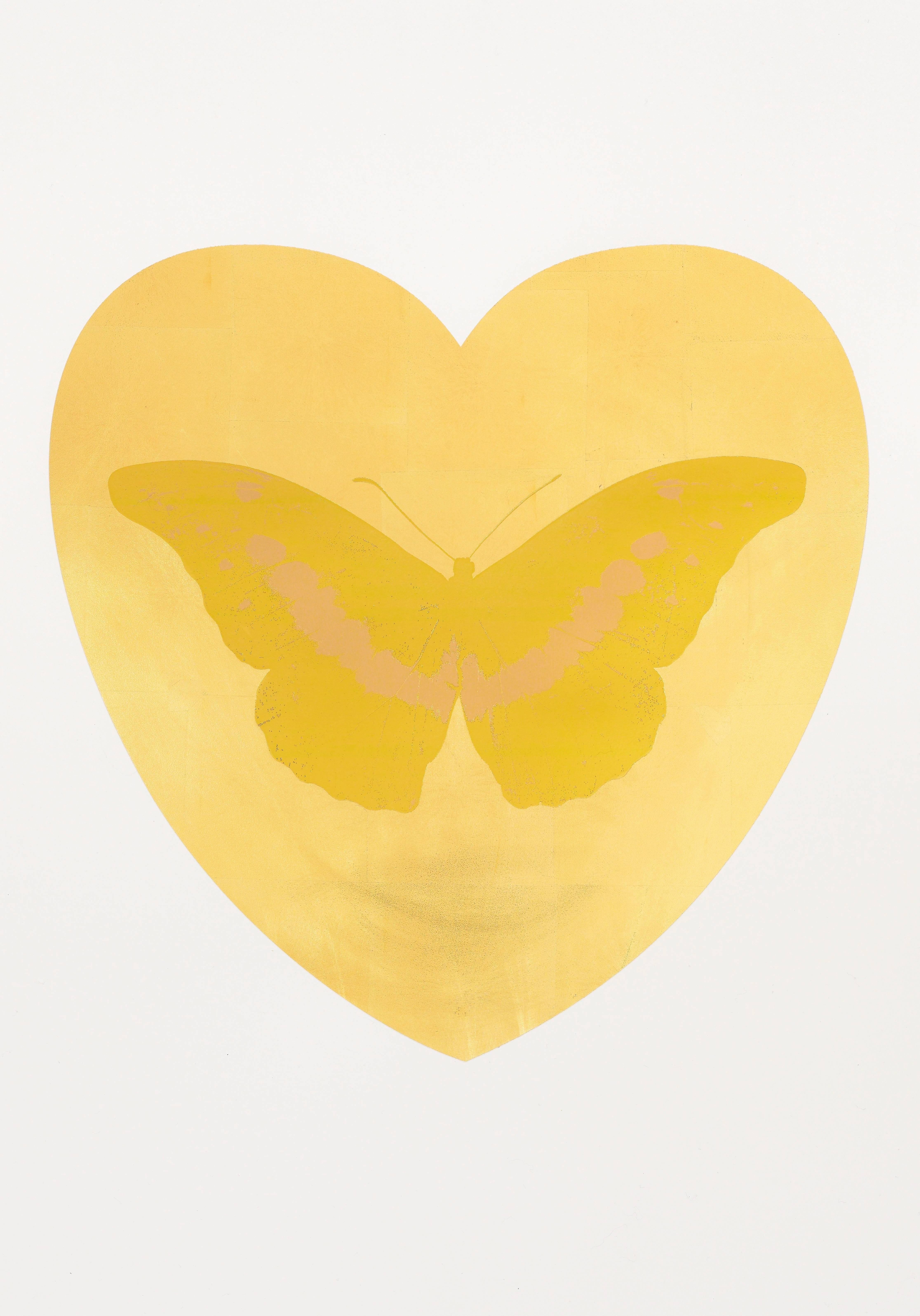 Damien Hirst Animal Print - I Love You - Gold Leaf/Oriental Gold/Cool Gold