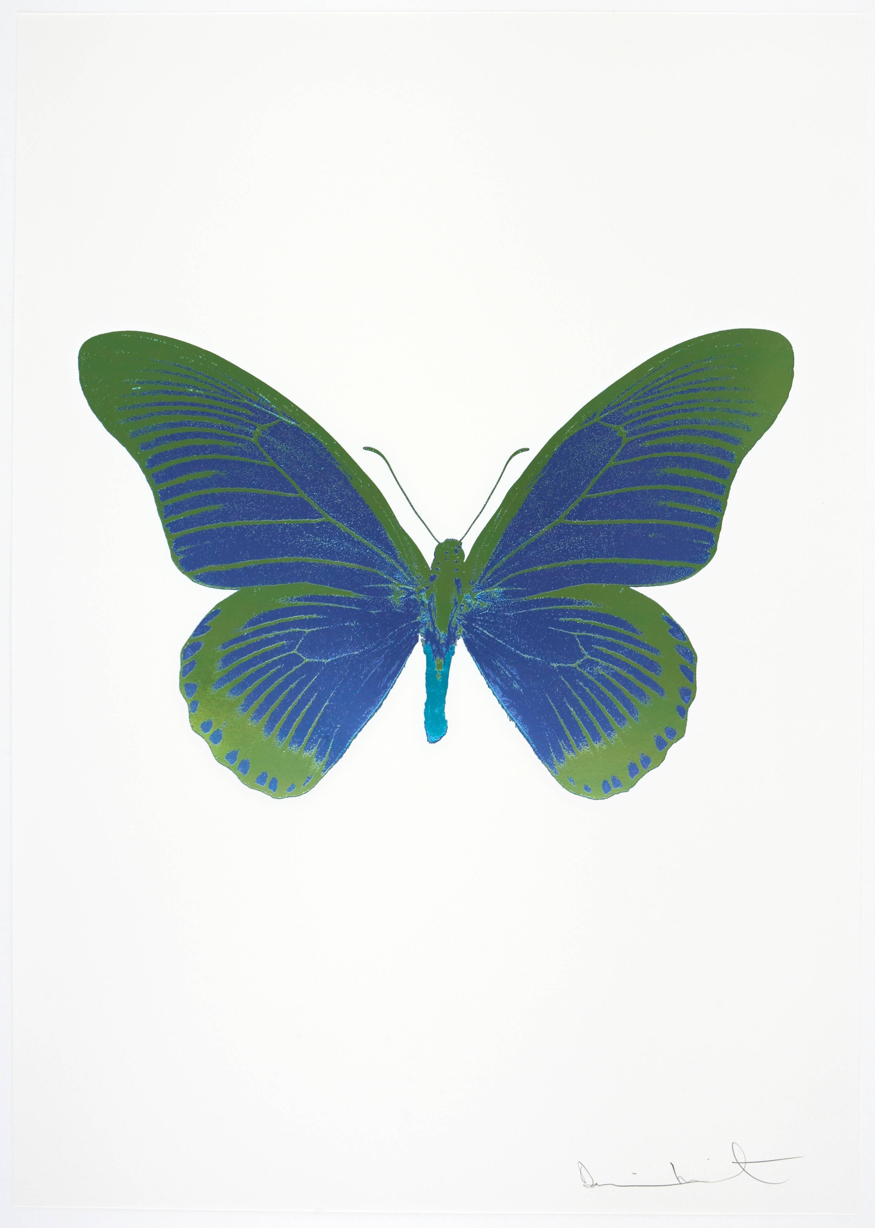 Damien Hirst Animal Print - The Souls IV - Frost Blue/Leaf Green/Topaz