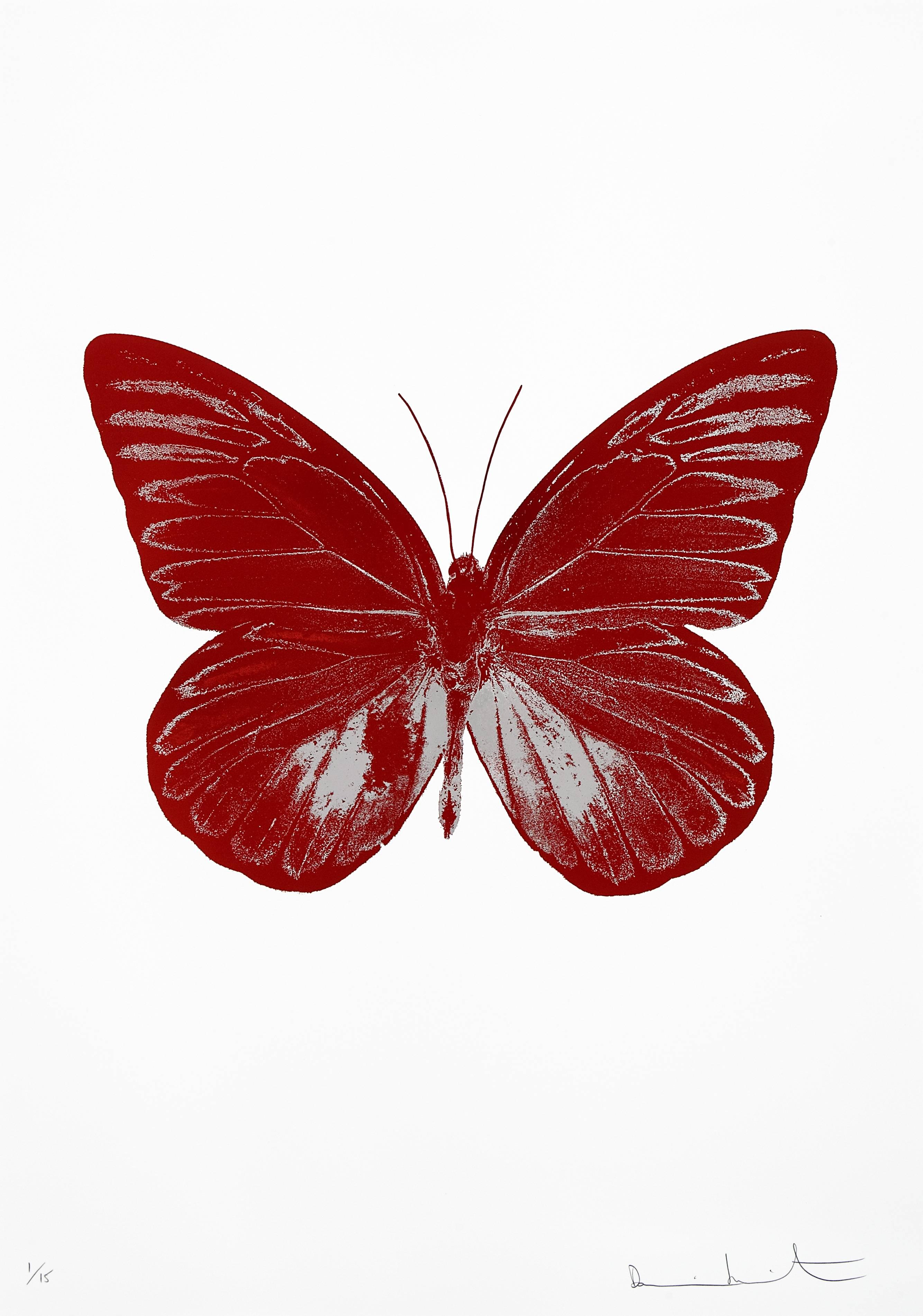 Damien Hirst Animal Print - The Souls I - Chilli Red/Silver Gloss