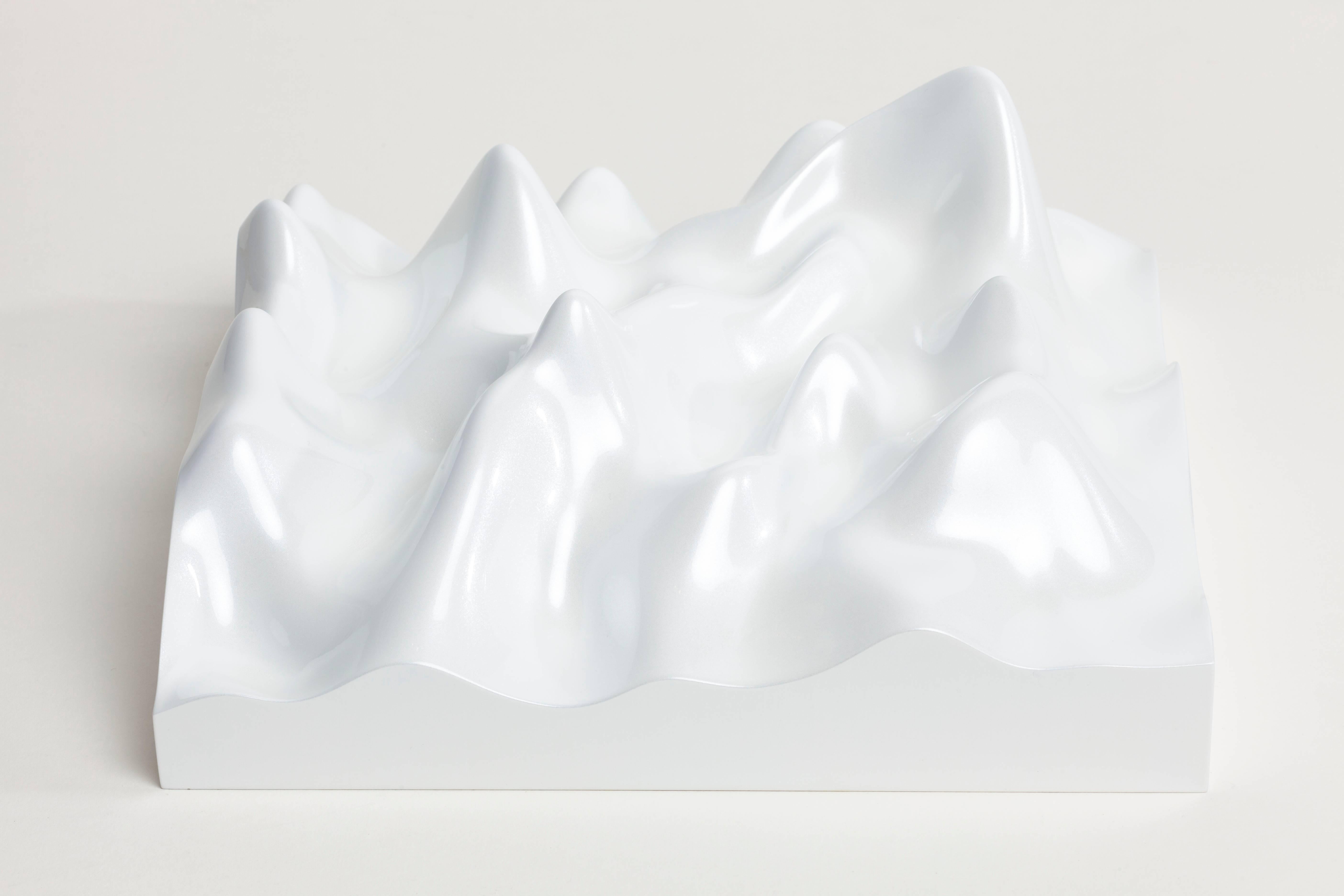 Peter Saville Abstract Sculpture - Unknown Pleasure, Miraval 5311, Scenic white on white background