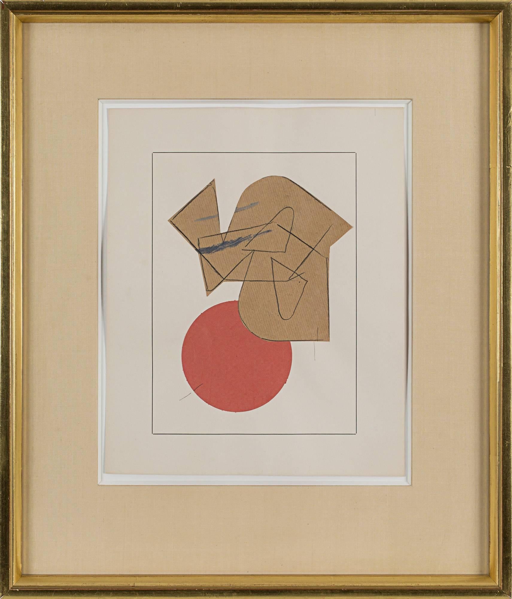 Collage sur fond blanc - Mixed Media Art by Jean Arp