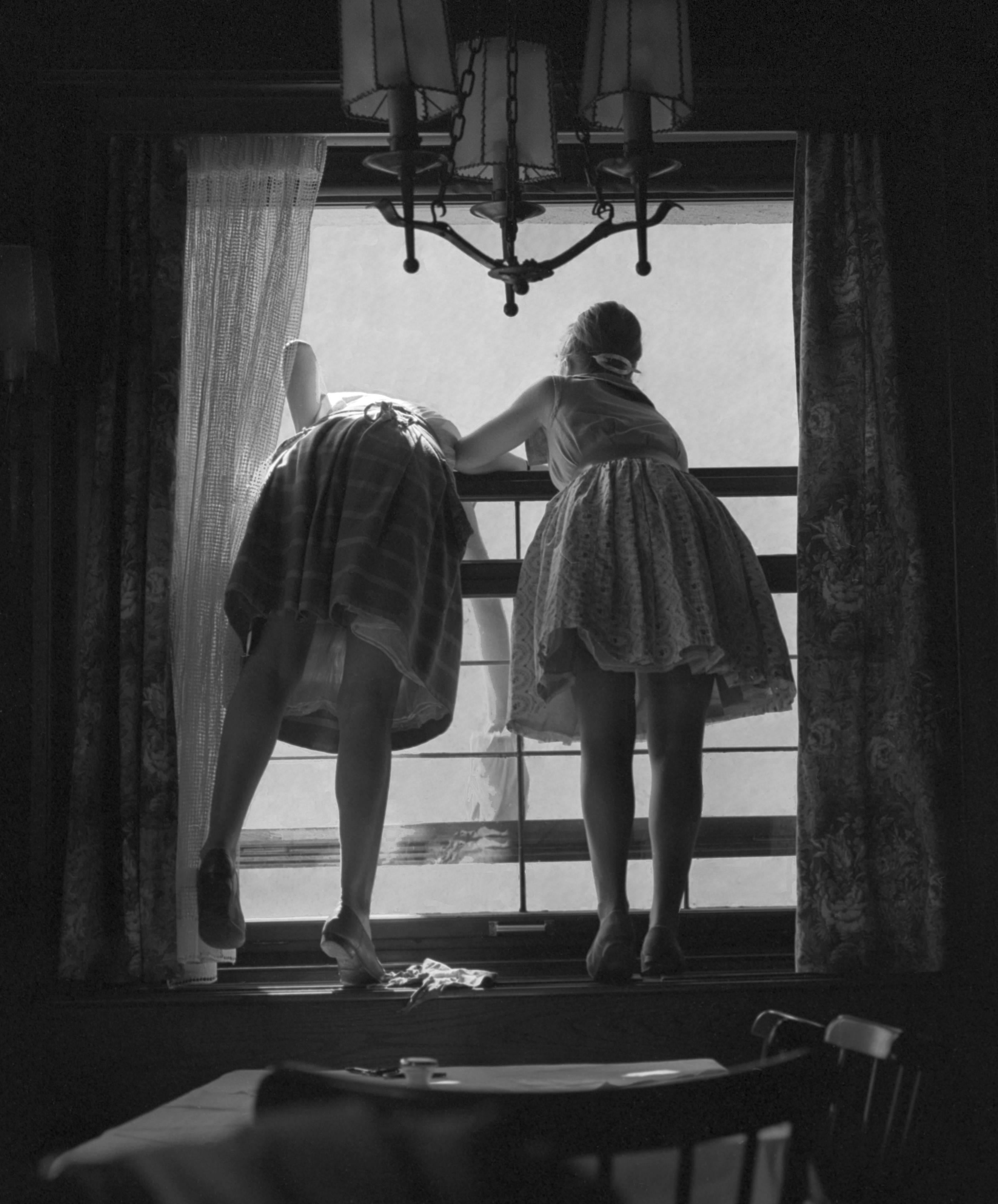 Fred Stein Black and White Photograph - Window Washers