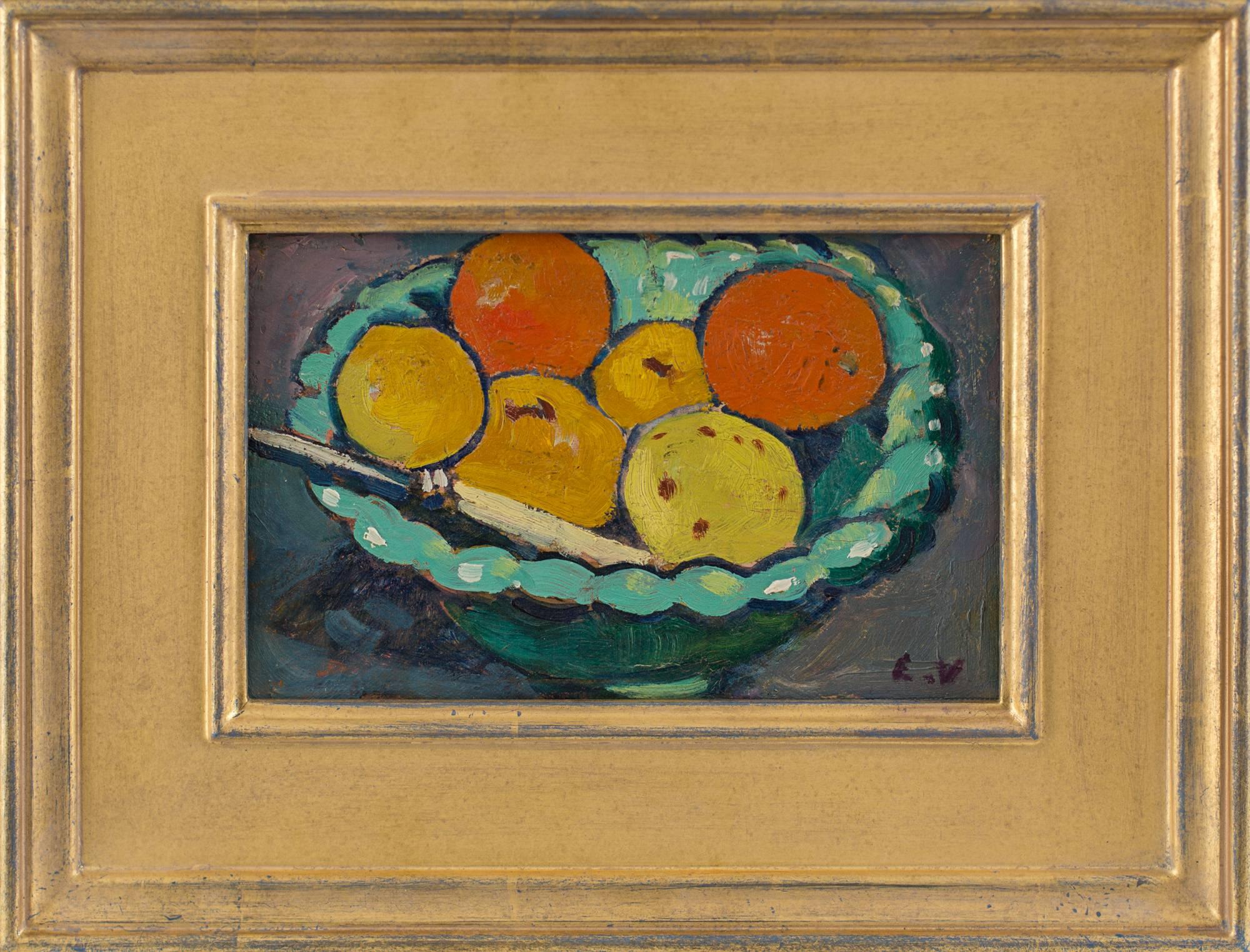 Louis Valtat Still-Life Painting - Coupe verte, oranges et citrons