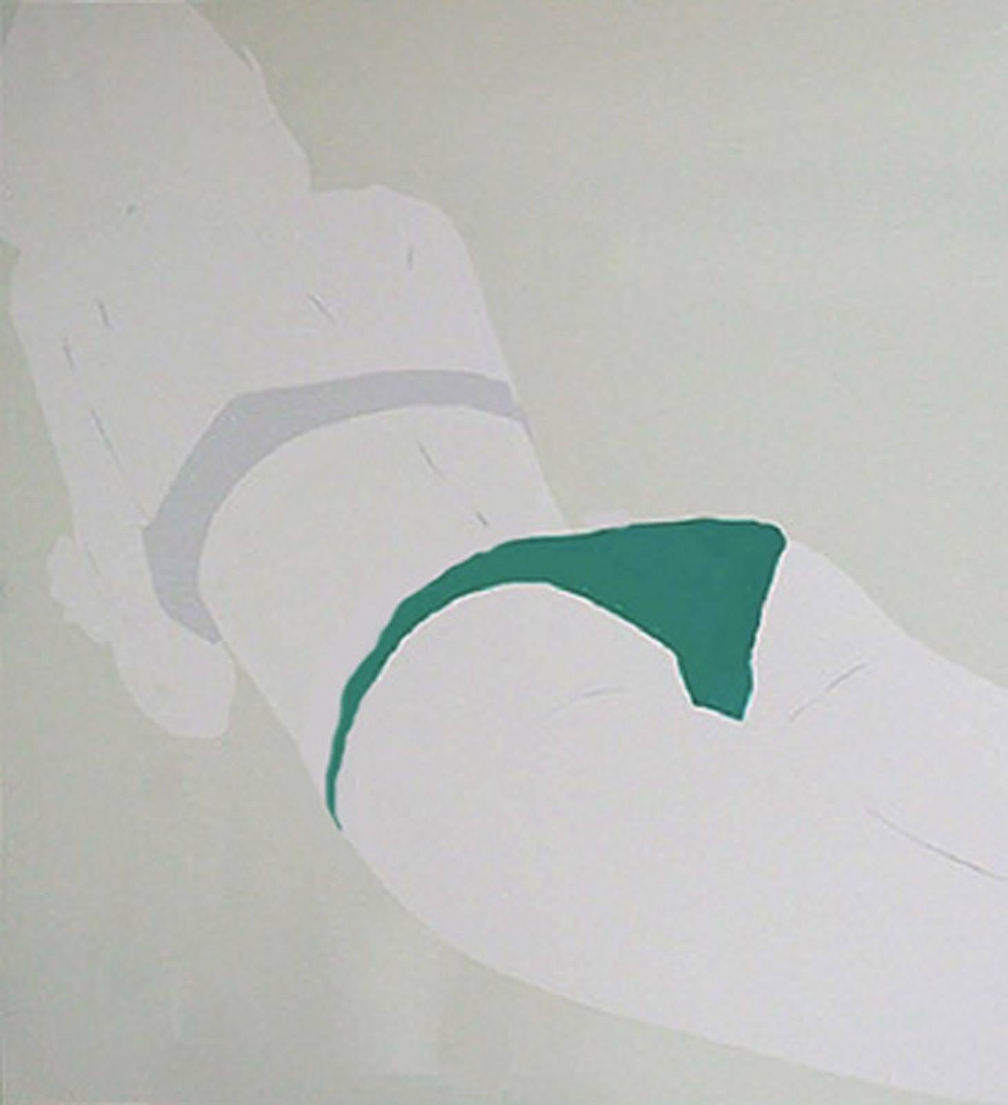 Natasha Law Portrait Painting - Green Triangle