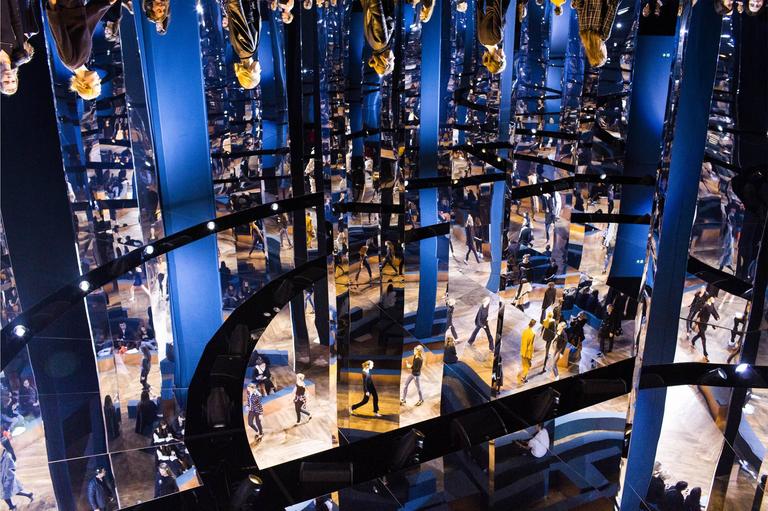 Landon Nordeman Color Photograph - Dior Rehearsal (with reflections)