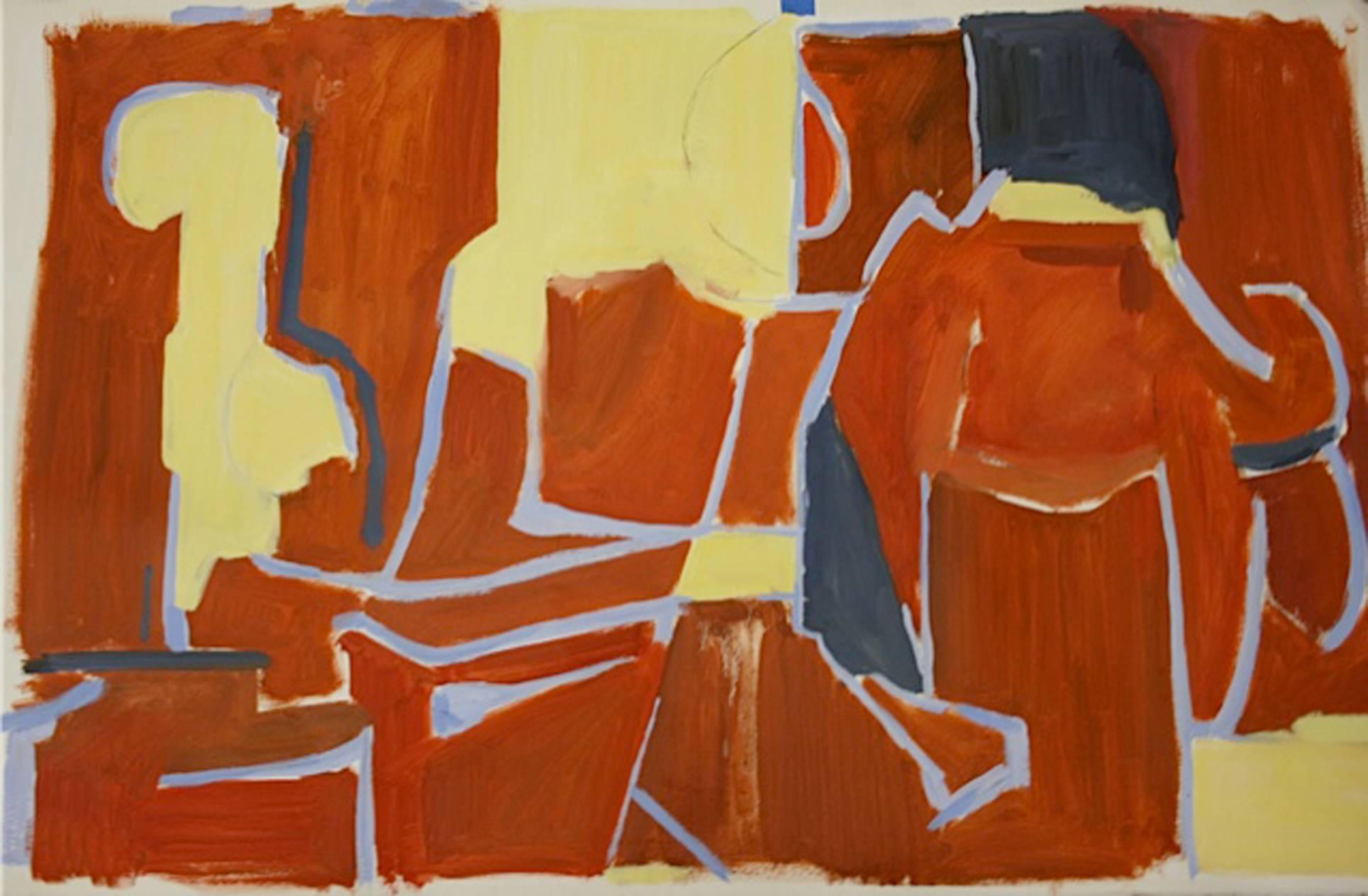 Holland Cunningham Abstract Painting - Untitled (Cadmium Red)