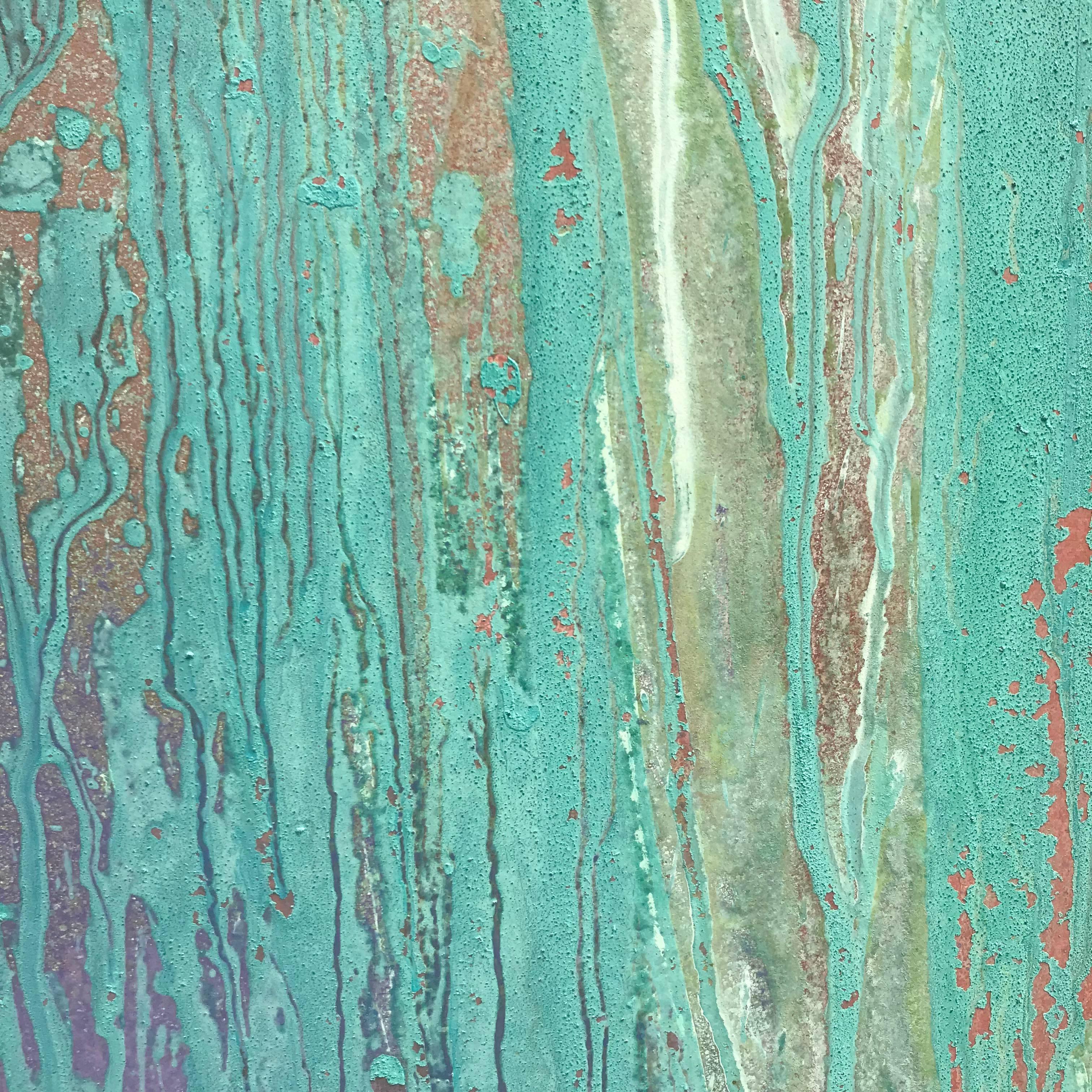 Patina Suspension No. 2 - Abstract Mixed Media Art by Mary Nelson Sinclair