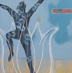 Freedom, Independent, Figurative, Acrylic in Blue, Black by Contemporary Artist
