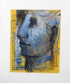 Rostros, estados de ánimo, expresión, obra en técnica mixta del artista contemporáneo "En Stock"
