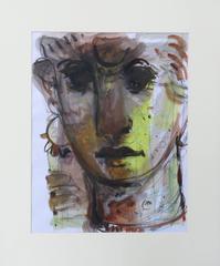 Volti, Espressione, Raffigurazione di calma e serenità, Tecnica mista, Sekhar Kar "In magazzino"