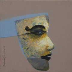 Masked, Acrylic on Canvas by Contemporary Artist "In Stock"
