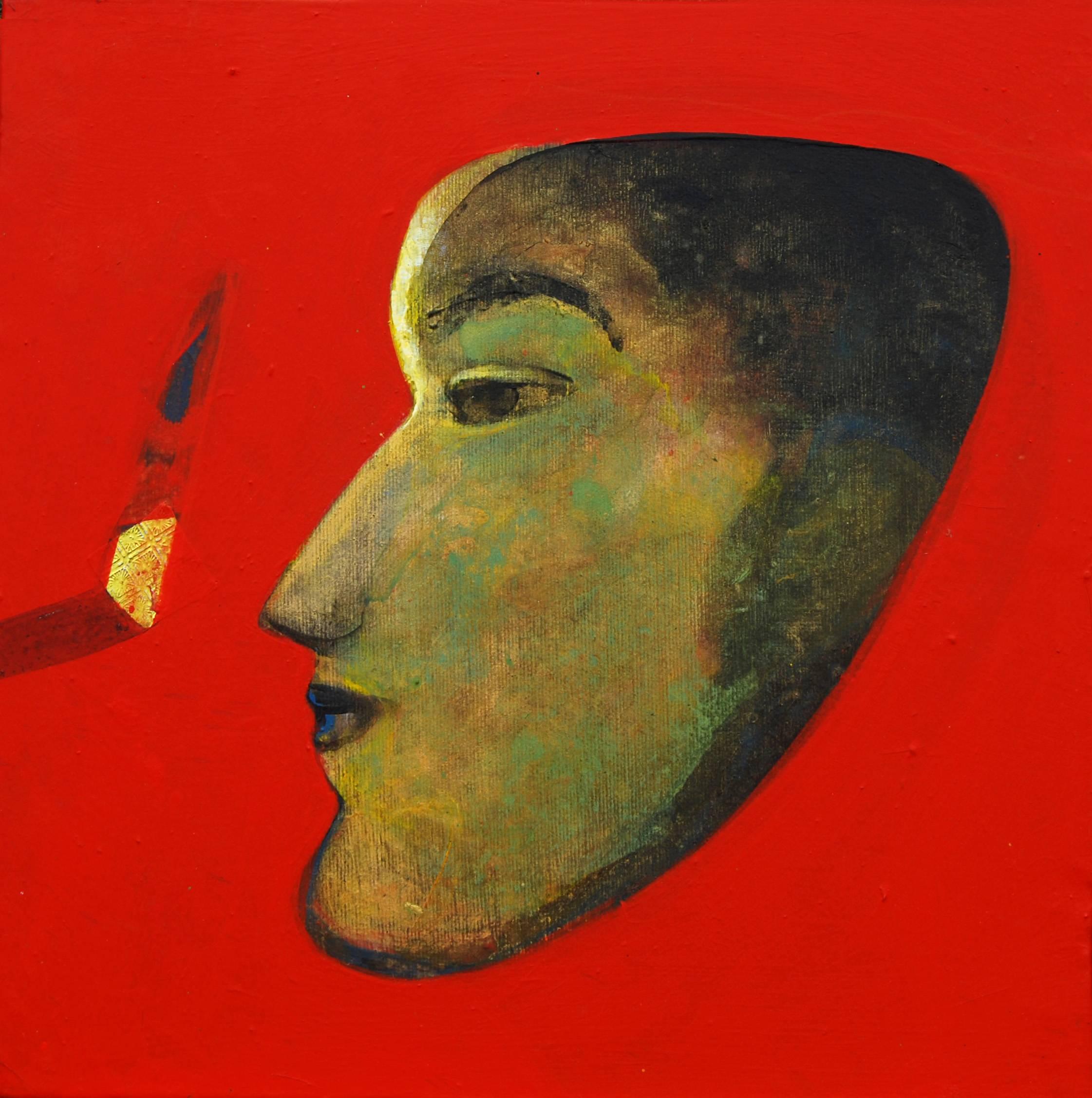 Tapas Ghosal Figurative Painting - Enlightened, Acrylic on Canvas by Contemporary Artist "In Stock"