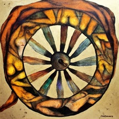 The Wheel, Acrylic on Canvas by Modern Artist "In Stock"