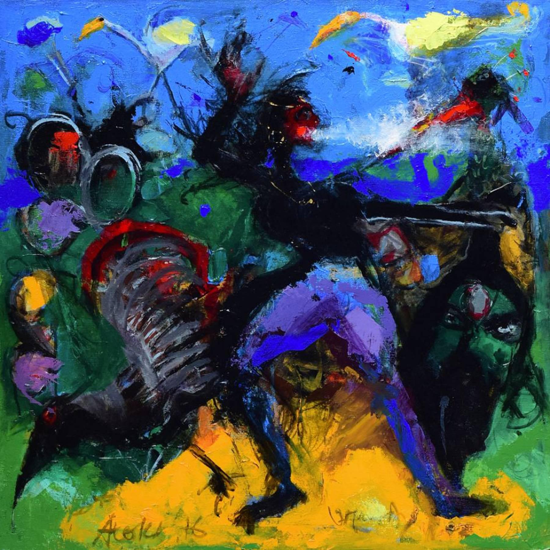 Figurative Painting de Aloke Sardar - Sin título