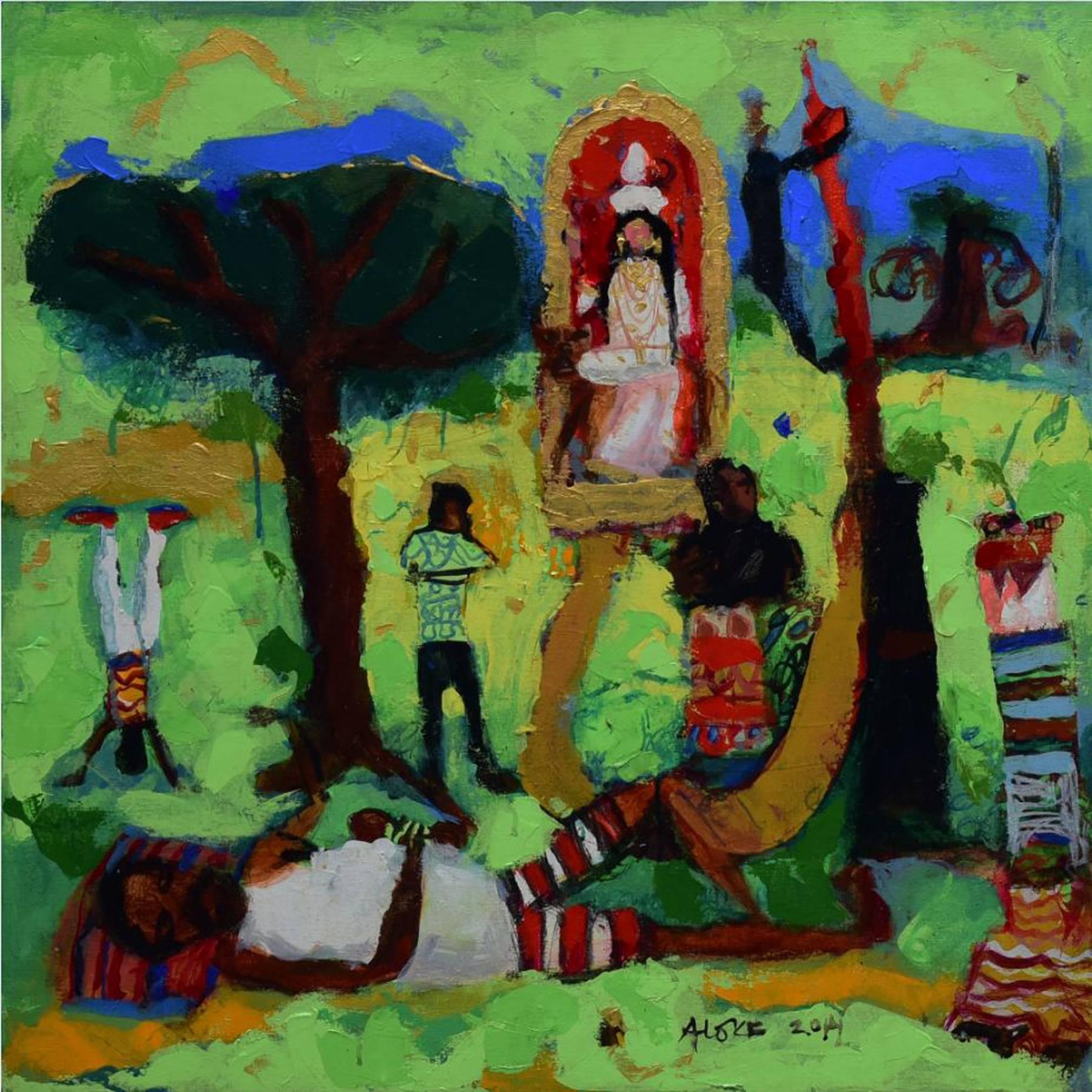 Figurative Painting de Aloke Sardar - Sin título