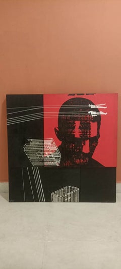 Untitled, Acrylic on Canvas & Plyboard by Contemporary Artist "In Stock"