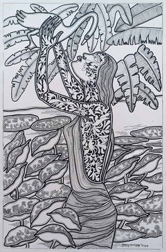 Untitled, Figurative, Mixed Media on Paper, by Modern Indian Artist "In Stock"