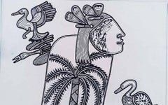 Untitled, Figurative, Mixed Media on Paper, by Modern Indian Artist "In Stock"