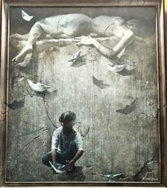 Untitled, Mixed Media on Canvas by Indian Contemporary Artist "In Stock"