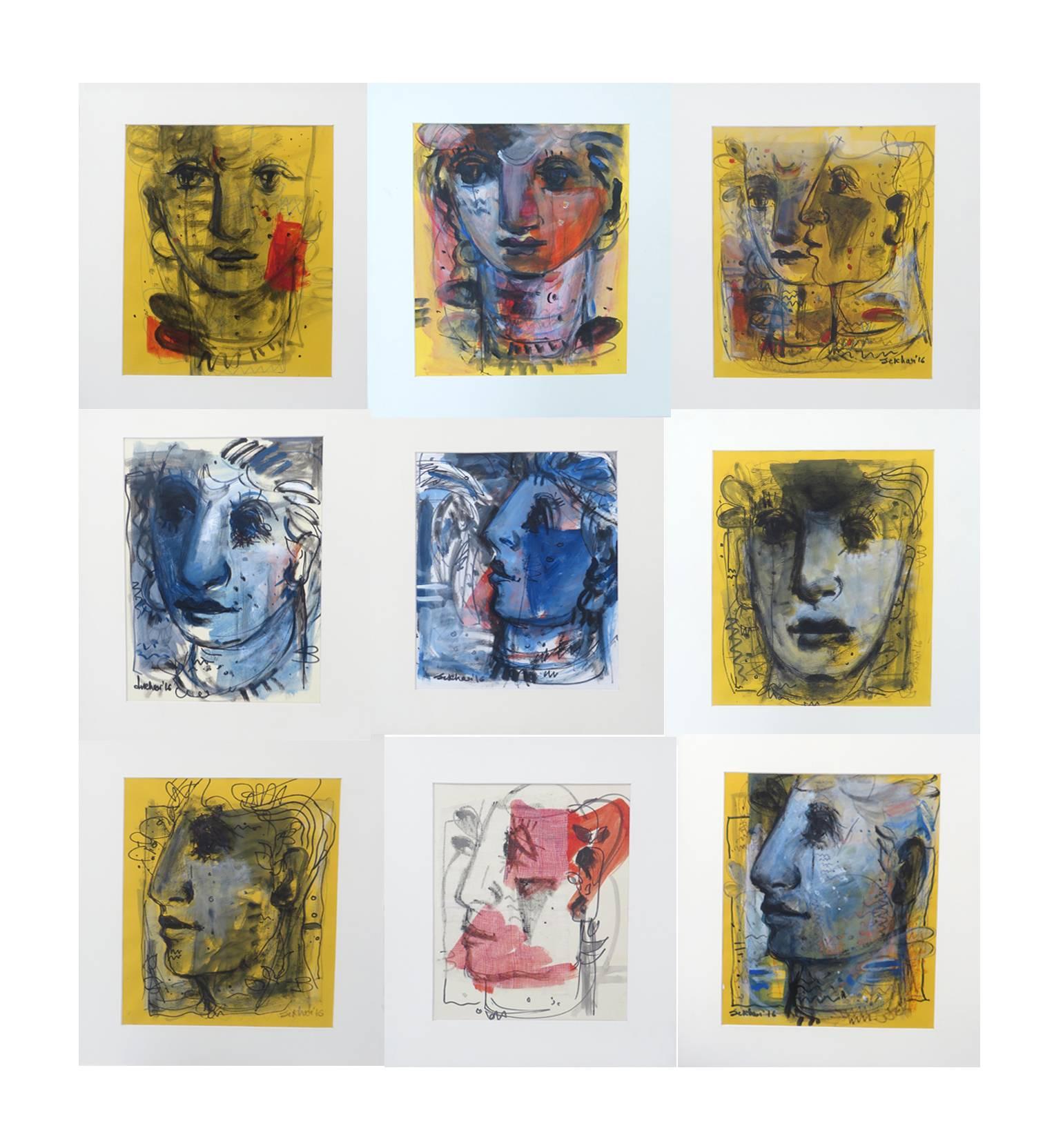 Faces, Moods, Expression, Mixed Media work by Contemporary Artist 