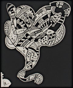 "Blatt Fur 10 Origin, " an original woodcut initialed by Wassily Kandinsky