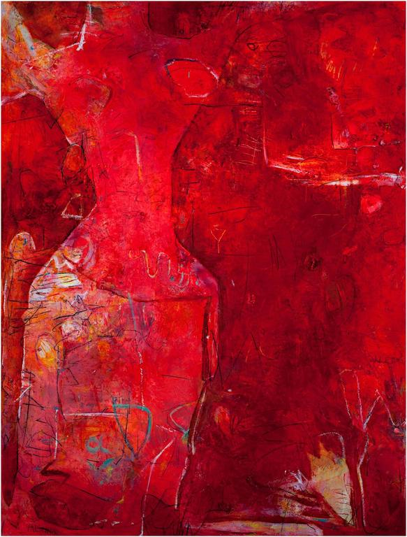 Alayna Rose And She Was Red (contemporary abstract expressionist