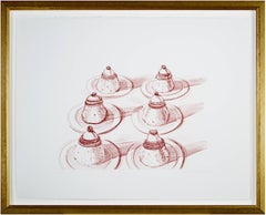 "Italian Desserts, " Etching signed by Wayne Thiebaud