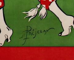 Affiche rétro « Ponctua (Clock) », publicité signée par René Prejelan