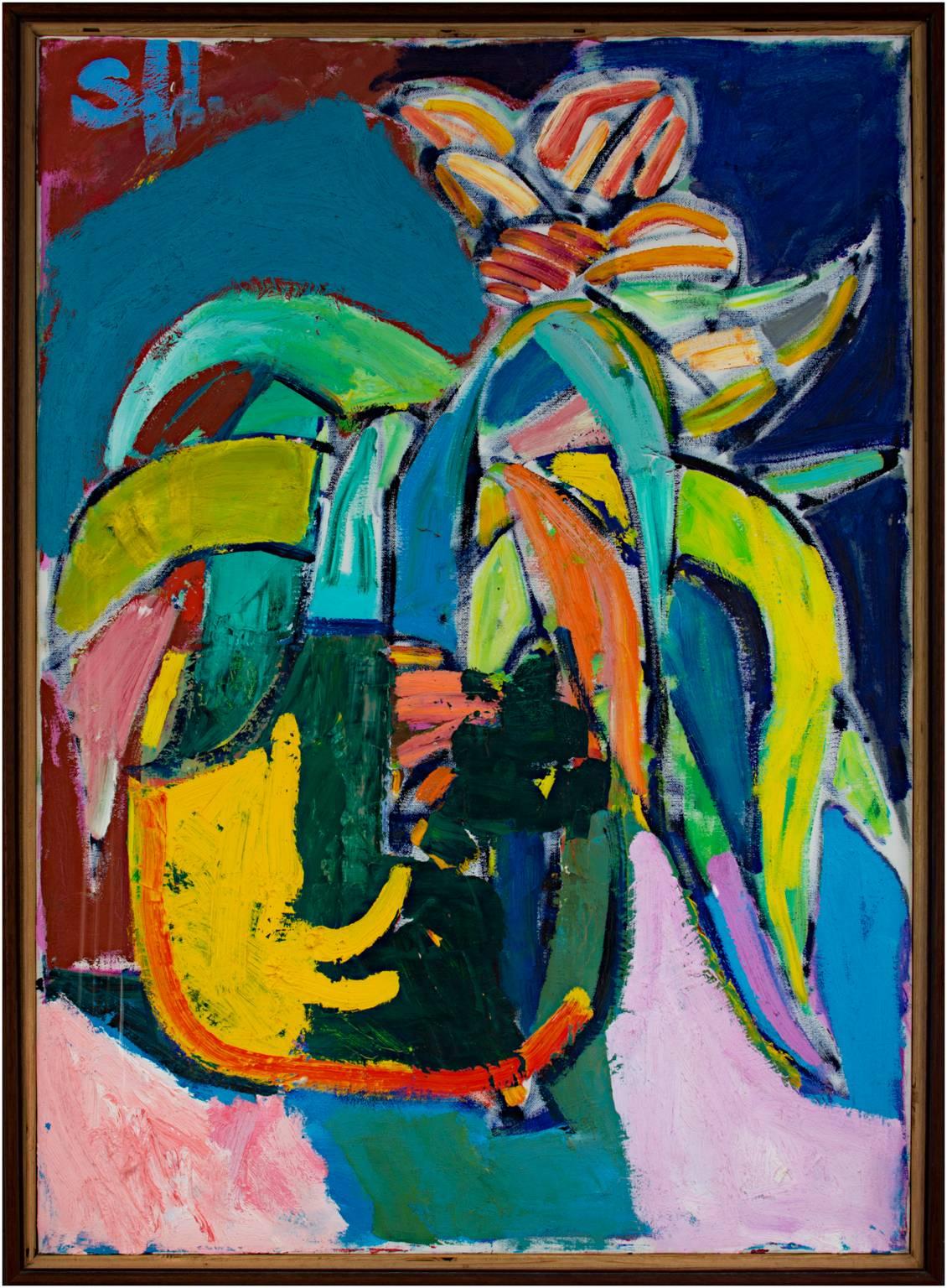 « The Banana Plant », huile sur toile signée par Matthew Schaefer en vente 1
