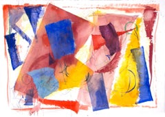 "Color Weights, " Mixed Media (watercolor paper & India Ink) signed