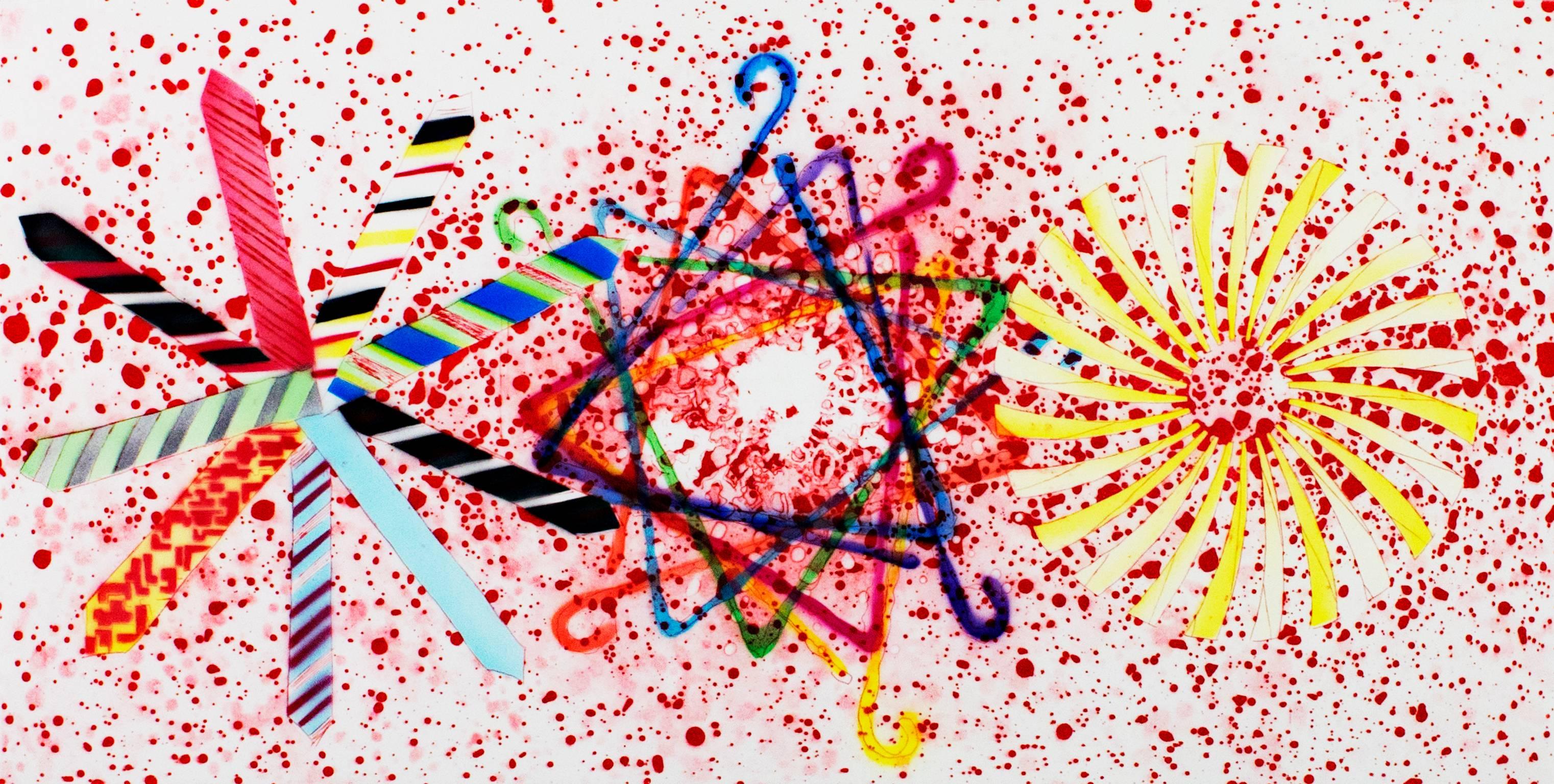 James Rosenquist Abstract Print – „More Points on a Bachelor's Tie“, Radierung und Aquatinta, signiert