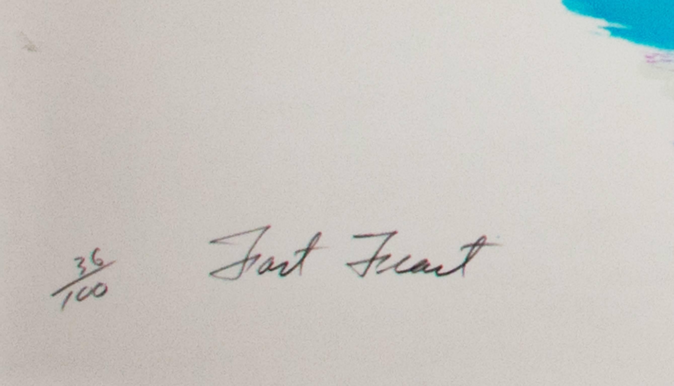 „“Fast Feast“, eine abstrakte geometrische Lithographie, signiert von James Rosenquist im Angebot 2