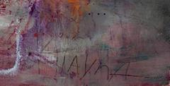 "Sound" Mixed Media abstract signed dada text grunge graffiti expressionist bold
