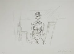 "Nu Assis," an Original Lithograph signed by Alberto Giacometti