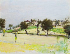 "Umbria, " Pastel signed by Wolf Kahn 