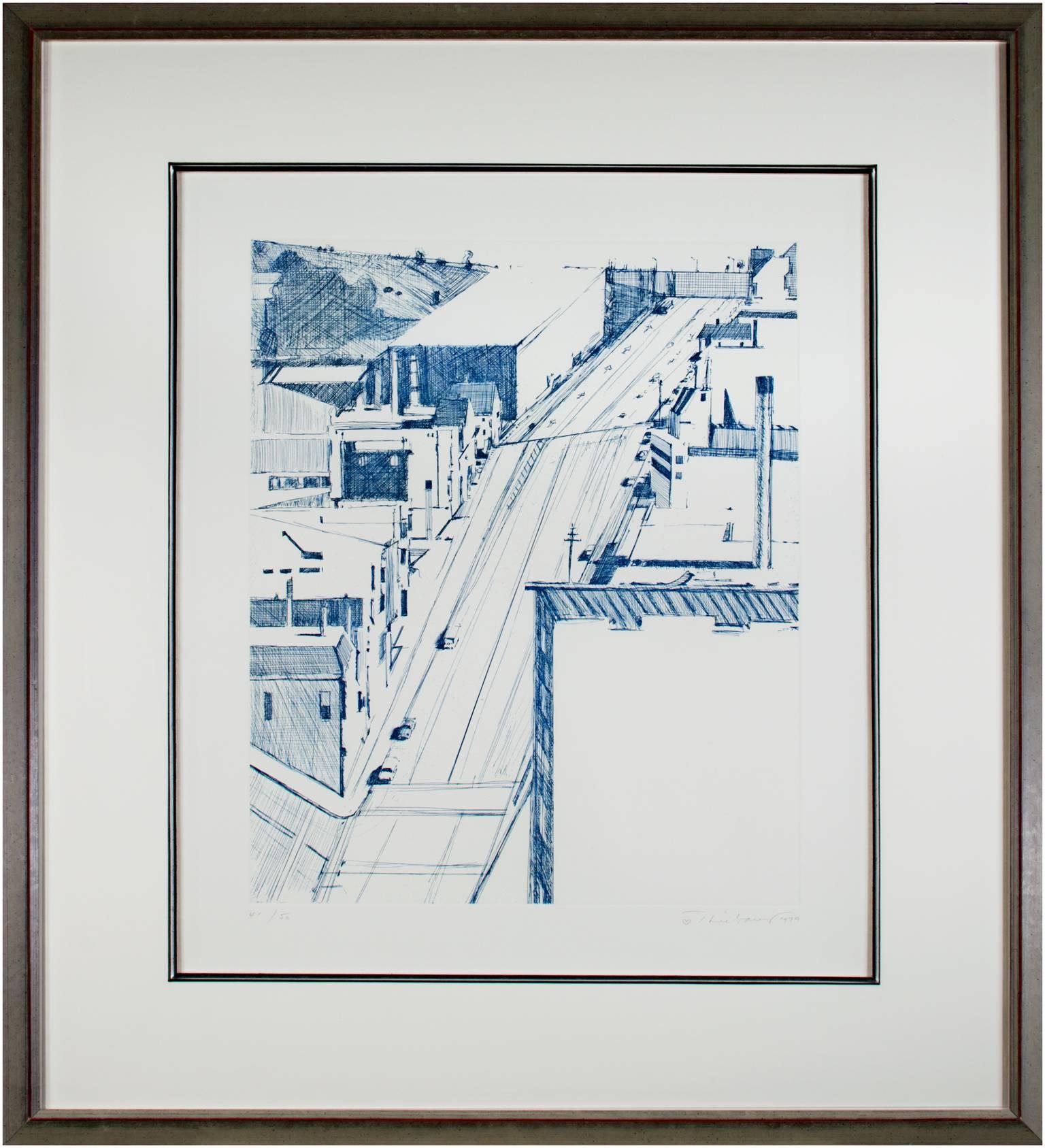 Down 18th Street - Print by Wayne Thiebaud