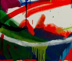 « Sunrise », une huile sur toile expressionniste abstraite signée par Matthew Schaefer