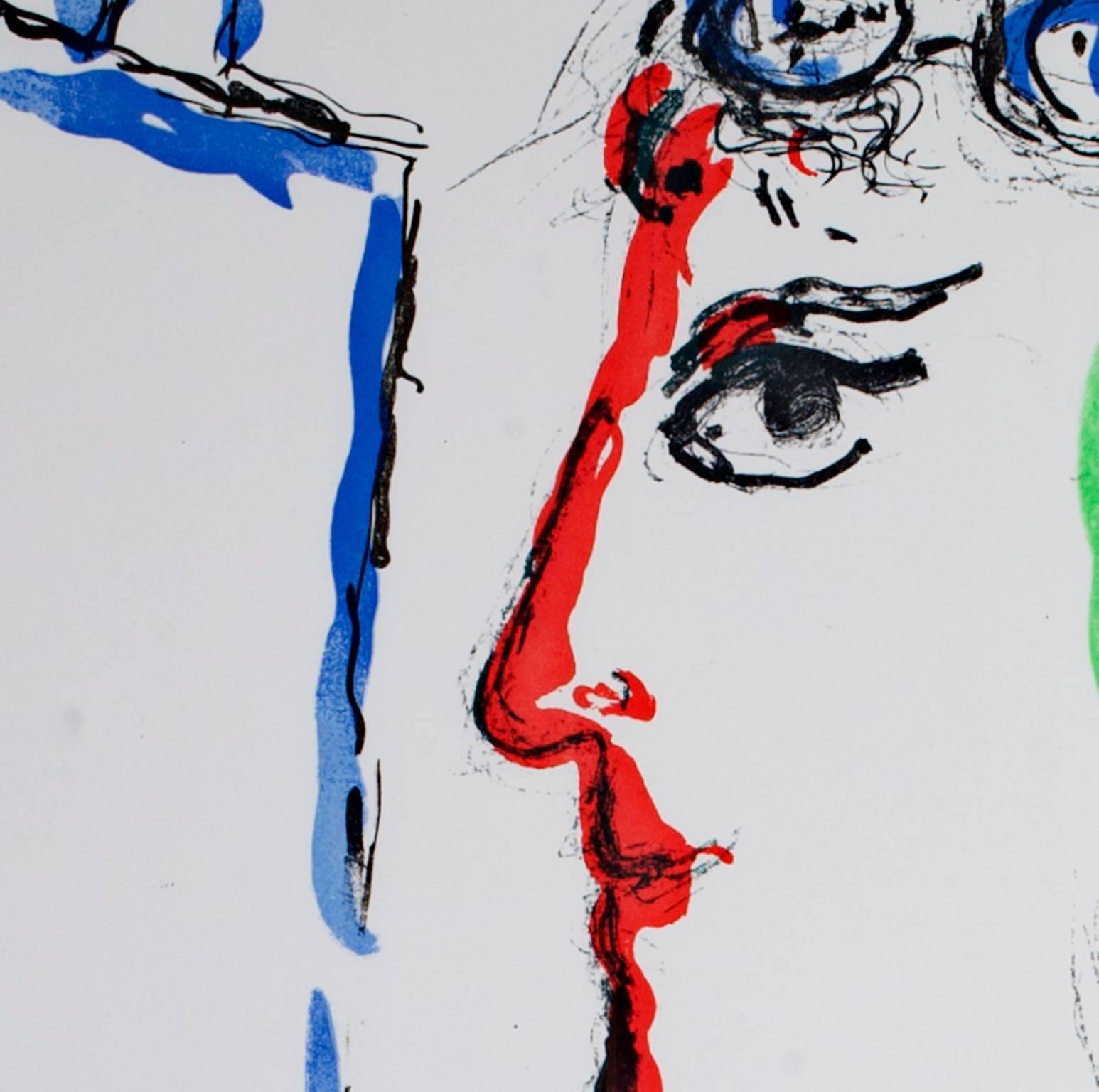 « L'Artist Phoenix Poster », une affiche de lithographie colorée originale de Marc Chagall en vente 1