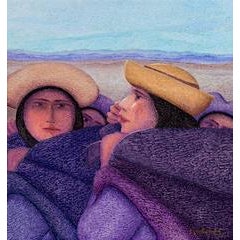 Dos Madres (Two Mothers) oil on jute 4