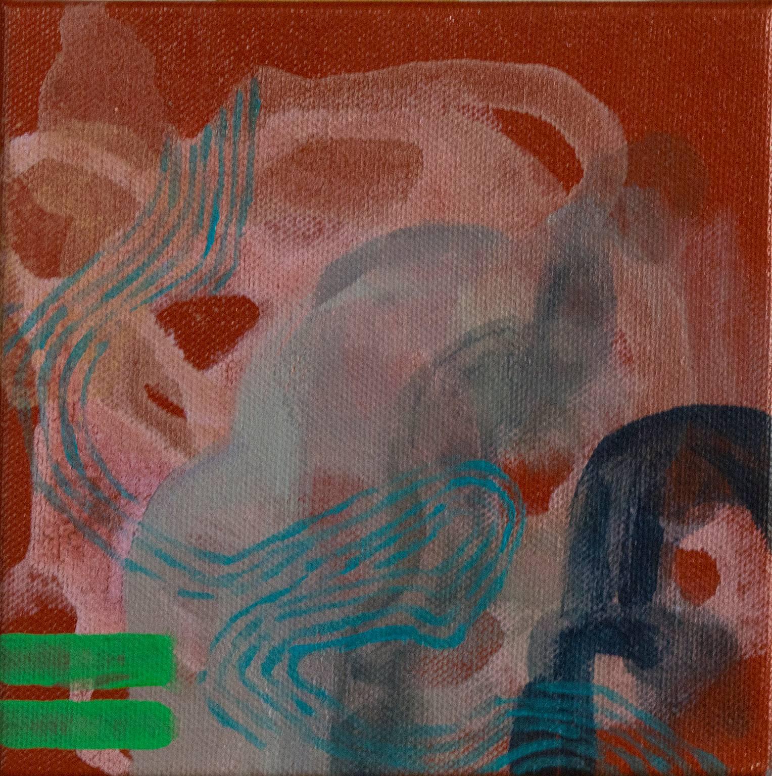 "Hanging Gardens of Babylon 5" is Ananda Kesler's 2016 acrylic on canvas painting. Abstract composition of red, pink, green and blue. It is signed by the artist on verso.

Artwork Size: 6" x 6"

Artist Bio:

Ananda Kesler was born in Haifa, Israel.