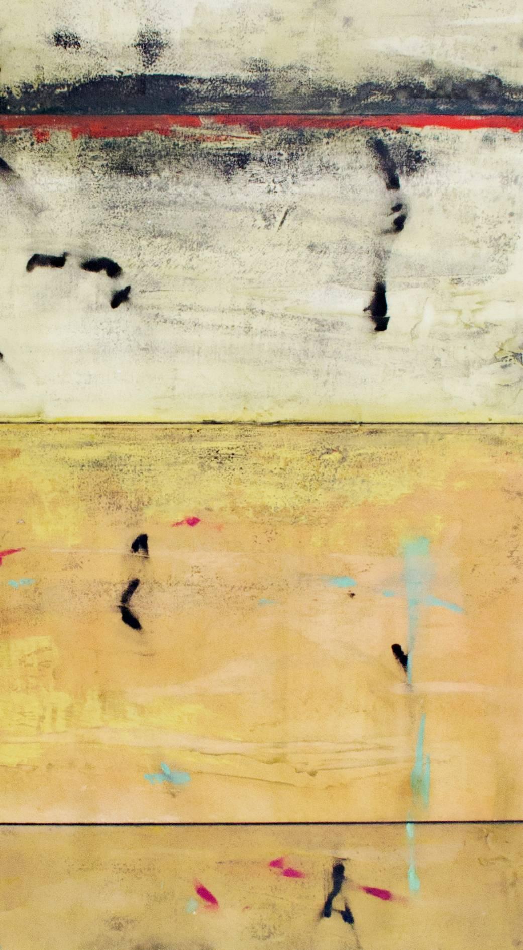 « Shibumi X-15 », un support mixte abstrait jaune signé par John Baughman en vente 2