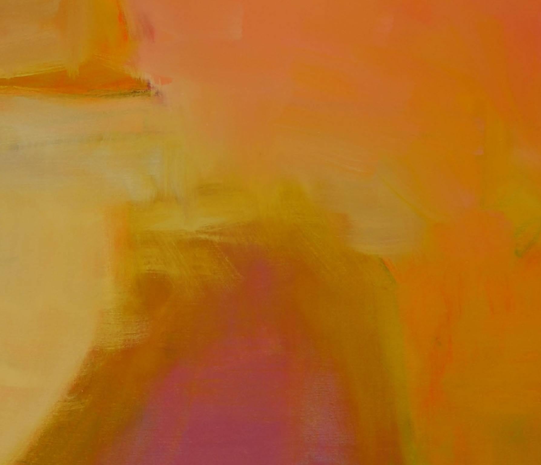 « Except for Then », une peinture à l'huile abstraite sur toile de Dierdre Schanen - Abstrait Painting par Deirdre Schanen