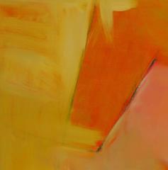 « Except for Then », une peinture à l'huile abstraite sur toile de Dierdre Schanen