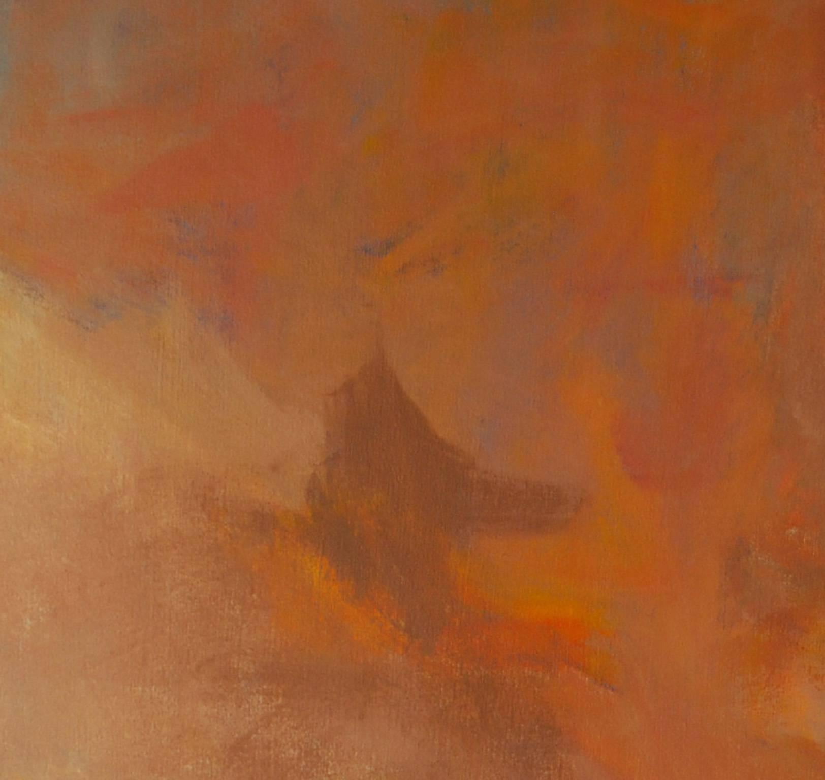 Abstraktes Acrylgemälde auf Leinwand 