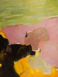 « Silence et distance », une peinture à l'huile abstraite sur toile de Dierdre Schanen